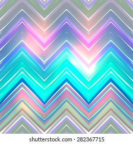 Ethnic zigzag pattern in retro colors, aztec style seamless vector background 