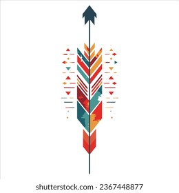 Ethnical black arrow bullet journal elements