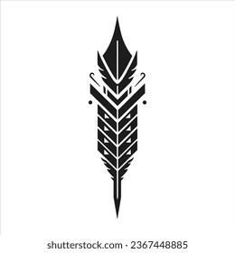 Ethnical black arrow bullet journal elements