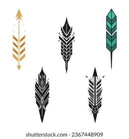 Ethnical black arrow bullet journal elements