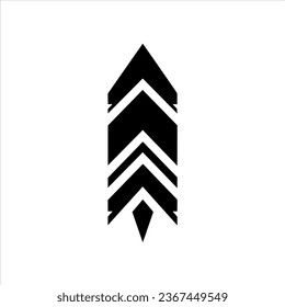Ethnical black arrow bullet journal elements