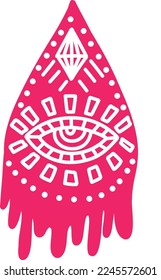 Ethnical magical mystical eye. Vector illustration in doodle style