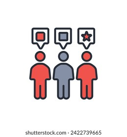 Ethnizitätssymbol. vector.Editable stroke.linear style sign for use web design,logo.Symbol illustration.