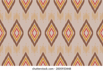 ethnicity ikat seamless pattern geometric ethnic oriental traditional embroidery style.Design for background,carpet,mat,wallpaper,clothing,wrapping,Batik,fabric,Vector illustration.