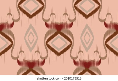ethnicity ikat seamless pattern geometric ethnic oriental traditional embroidery style.Design for background,carpet,mat,wallpaper,clothing,wrapping,Batik,fabric,Vector illustration.