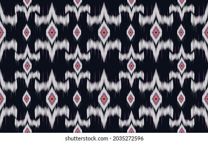 ethnicity ikat seamless pattern geometric ethnic oriental traditional embroidery style.Design for background,carpet,mat,wallpaper,clothing,wrapping,Batik,fabric,Vector illustration.