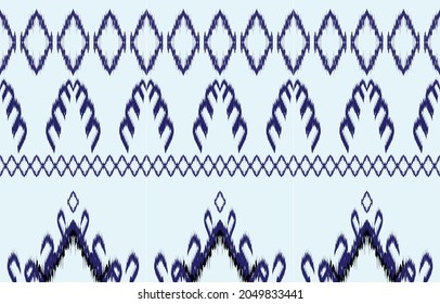 ethnicity ikat seamless pattern geometric ethnic oriental traditional embroidery style.Design for background,carpet,mat,wallpaper,clothing,wrapping,Batik,fabric,Vector illustration.
