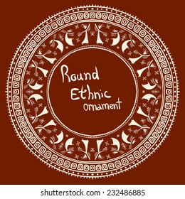ethnicity round ornament, girl-bird