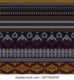 ethnics border seamless pattern on background