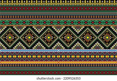 Ethnic-style seamless vector pattern. Tribal motif on a geometric background. Printing ornaments for paper, wallpaper, covers, textiles, fabric, apparel, and other materials