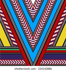 Ethnic,tribal,african Print In Vector,geometric.