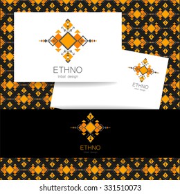 Ethno - corporate identity. Template design of logo.