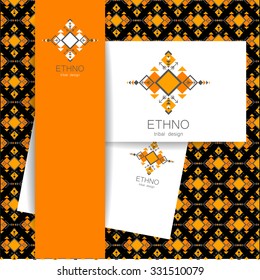 Ethno - corporate identity. Template design of logo.