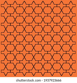 ETHNO DESIGN BLOCKS, AZTECS BLACK, ORANGE