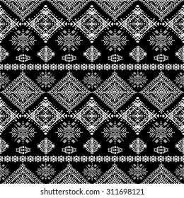 Ethno seamless ornament. Ethnic boho repeatable pattern. Tribal art background. Fabric design, wallpaper, wrapping