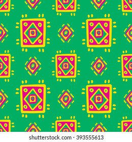 Ethno seamless pattern, boho ornament. Tribal art print, background for fabric design, wallpaper, wrapping.