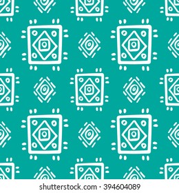 Ethno seamless pattern, boho ornament. Tribal art print, background for fabric design, wallpaper, wrapping.