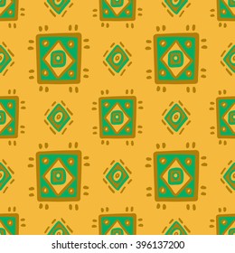 Ethno seamless pattern, boho ornament. Tribal art print, background for fabric design, wallpaper, wrapping.