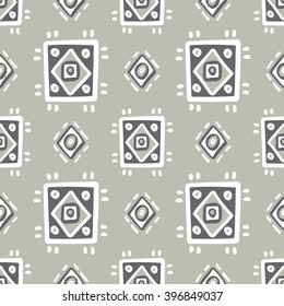 Ethno seamless pattern, boho ornament. Tribal art print, background for fabric design, wallpaper, wrapping.