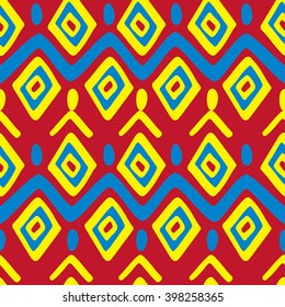 Ethno seamless pattern, boho ornament. Tribal art print, background for fabric design, wallpaper, wrapping.
