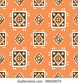 Ethno seamless pattern, boho ornament. Tribal art print, background for fabric design, wallpaper, wrapping.