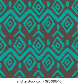 Ethno seamless pattern, boho ornament. Tribal art print, background for fabric design, wallpaper, wrapping.