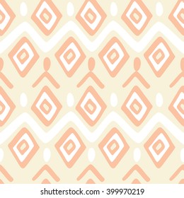 Ethno seamless pattern, boho ornament. Tribal art print, background for fabric design, wallpaper, wrapping.