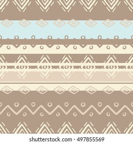 Ethno seamless pattern, boho ornament. Tribal art print, background for fabric design, wallpaper, wrapping.