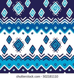 Ethno seamless pattern, boho ornament. Tribal art print, background for fabric design, wallpaper, wrapping.