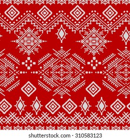 Ethno seamless pattern. Ethnic boho ornament. Tribal art print, repeatable background. Fabric design, wallpaper, wrapping