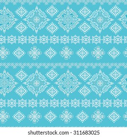 Ethno seamless pattern. Ethnic boho ornament. Tribal art print, repeatable background. Fabric design, wallpaper, wrapping