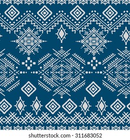 Ethno seamless pattern. Ethnic boho ornament. Tribal art print, repeatable background. Fabric design, wallpaper, wrapping