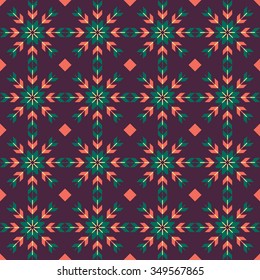 Ethno seamless pattern. Ethnic boho ornament. Tribal, Aztec art print, repeatable background. Fabric design, wallpaper, wrapping