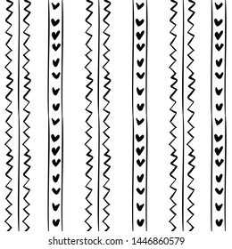 Ethno stripes seamless geometric pattern surface design. Ethnic  hand drawn elements