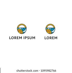 Ethno vector minimalistic pattern logo