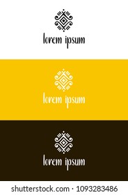 Ethno vintage ethnic style vector logo 
