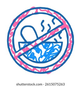 ethnoscience crossed out sign doodle icon sketch vector. ethnoscience crossed out sign sign. isolated symbol illustration