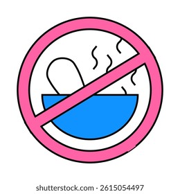 ethnoscience crossed out sign line icon vector. ethnoscience crossed out sign sign. isolated symbol illustration