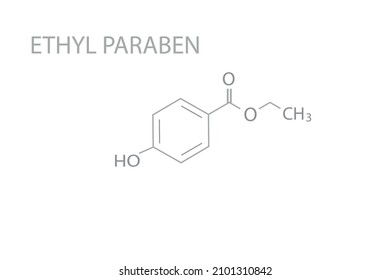 Ethyl paraben molecular skeletal chemical formula.