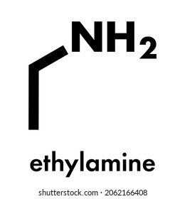 Ethylamin-Organisches Grundmolekül. Skelettformel.