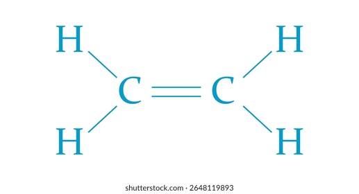 Ethylene Molecule Diagram. Molecule Ethene.