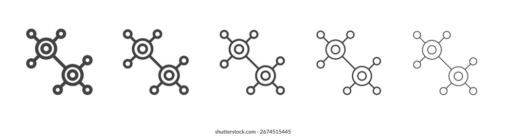 Diseño de icono de molécula de etileno, logotipo, App, UI. Ilustración vectorial, EPS