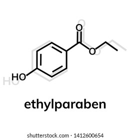 Ethylparaben vector icon on white background