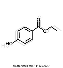 Ethylparaben vector icon on white background