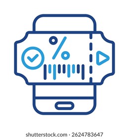 E-Ticket Icon Element For Design