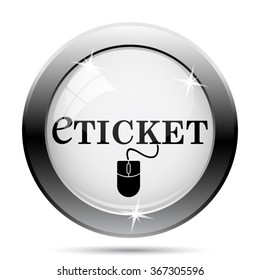 Eticket icon. Internet button on white background. EPS10 vector.
