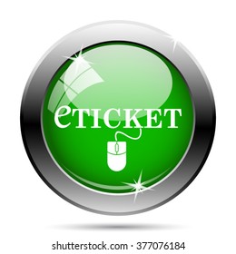 Eticket icon. Internet button on white background. EPS10 vector. 