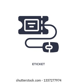 eticket icon. Simple element illustration from marketing concept. eticket editable symbol design on white background. Can be use for web and mobile.