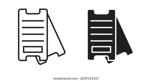 Eticket icono Vector editable. conjunto de Vectores negros
