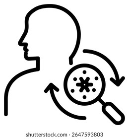 Etiologic Disease Icon Line Vector Illustration